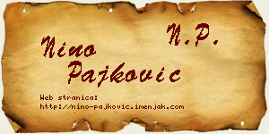 Nino Pajković vizit kartica